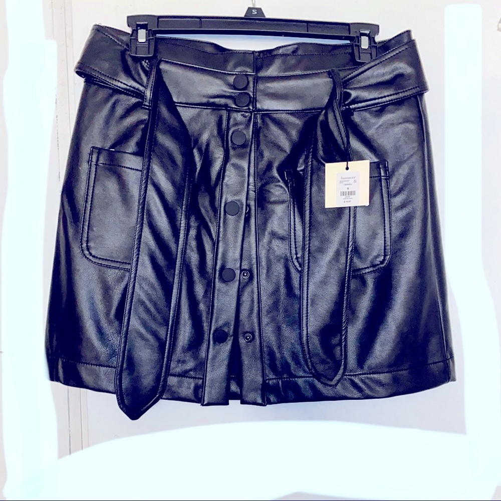 Faux leather skirt